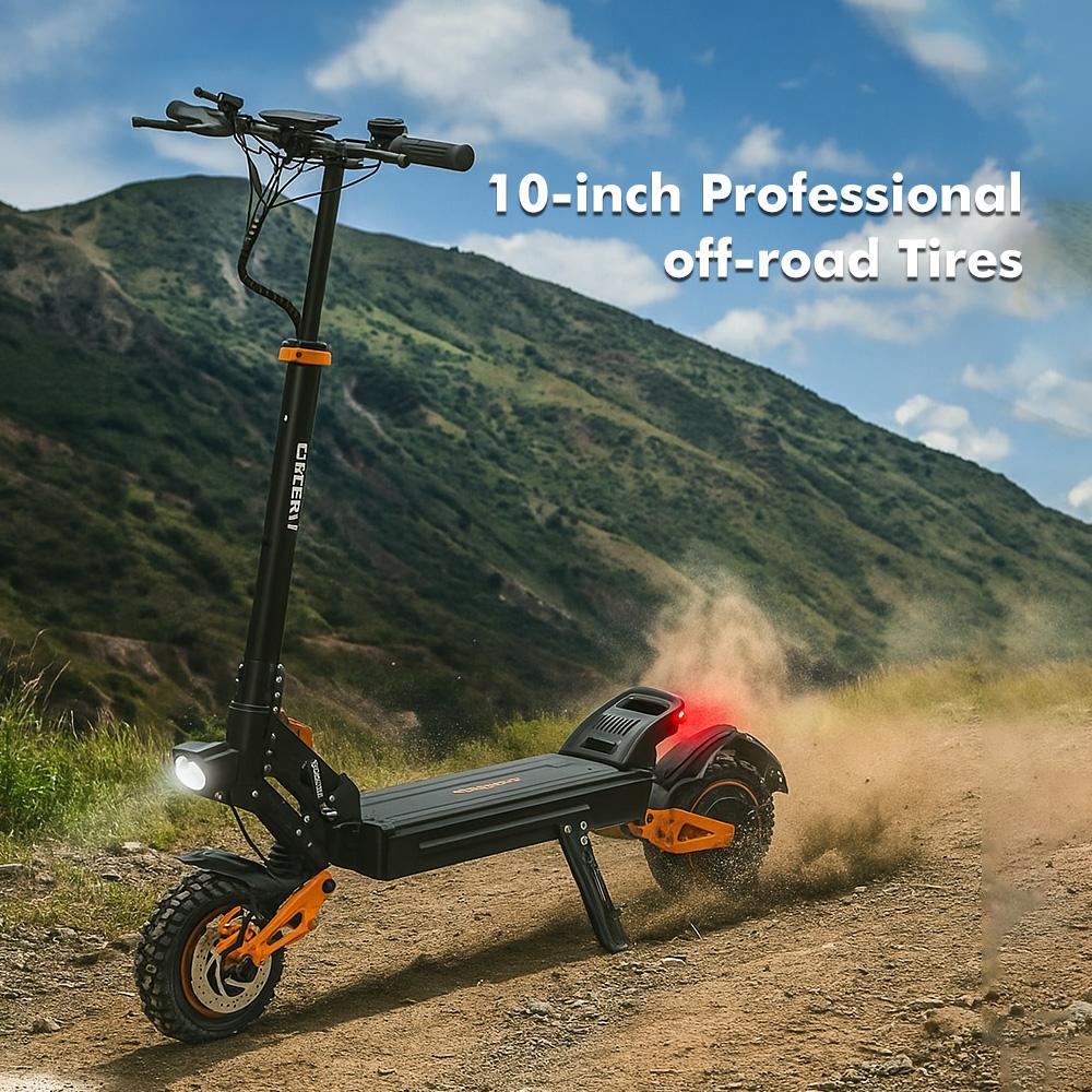 GELEIPU Z1 PRO Off-road Electric Scooter 1200W*2 Motor 52V 20Ah Battery 10 inch Tires 65km/h Max Speed 70km Range Adult Scooter