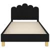 Kids Bed Frame with Headboard Black 80 x 200 cm Fabric