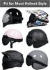 [Giawkca] Retro Motorcycle Helmet Shield Bubble Visor, PC Goggles Lens Replacement 3/4 Open Face