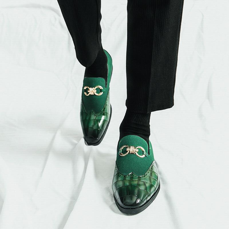 Men Classic Formal Shoes Black Brown One Step Lightweight High Quality Lefu Shoes Metal Buckle Size 38-47 Men Shoes