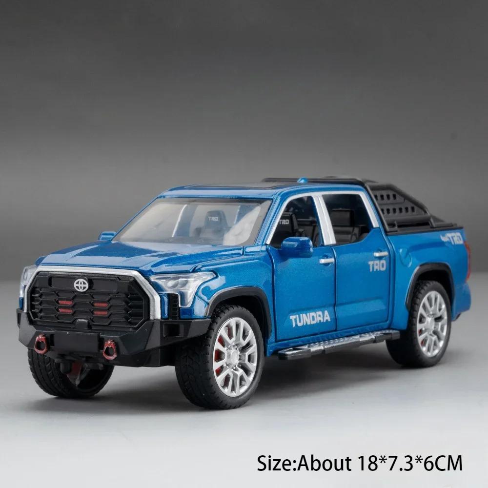 1:32 Scale Tundra MAMMOTH Pickup Model Toy Car Pull Back Sound Light Off-road Vehicle Metal Diecast Models Boys Collection