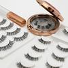 Factory Price Customized Natural Invisible Synthetic Eyelash Faux Mink Matte Flat Clear Band Lashes Handmade