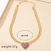Versatile Heart Pendant Winter Necklace Female Internet Celebrity Collarbone Chain