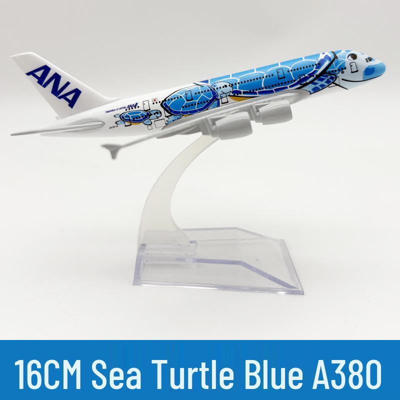 16CM ANA All Nippon Airways Orange Turtle Alloy Model