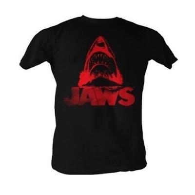 1970er Jahre Der weiße Hai Killerhai Spielberg Filmplakat Logo Abgenutztes Design Unisex T-Shirt