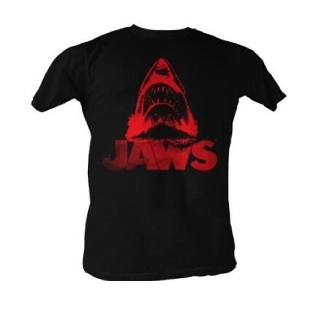 1970s Jaws Killer Shark Spielberg Movie Poster Logo Distressed Design Unisex Tee 3XL