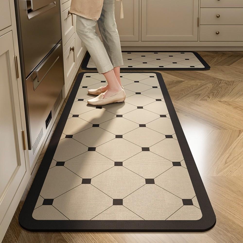 2pcs Printed Kitchen Carpet Rug Stain Resistant Non Slip Kitchen Floor Mat Carpets Soft Water Absorbent Entrance Door Mat