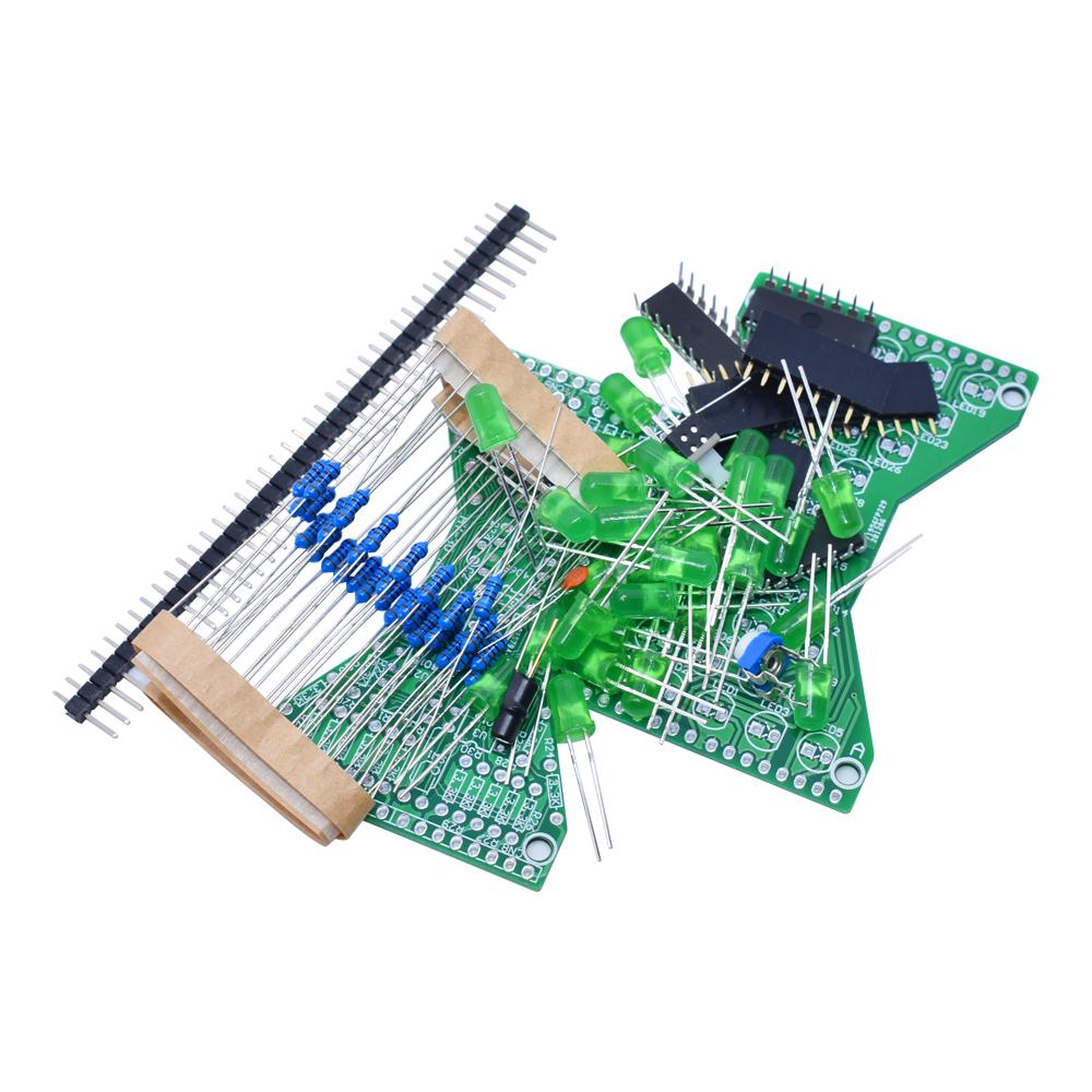 LIZAO DC 5V LED Hourglass Kit Double Layer PCB Adjustable Speed Student DIY Electronic Project