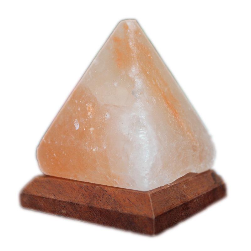 Himalayan Salt Pyramid LED USB Night Light - Crystal Ambience Lamp, Chinese Style