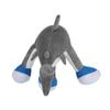 Non-Toxic Shark Plush Toy With Sneakers Cute Grey White Stuffed Animal Shark Wearing Blue Shoes Unique Running Shark Plushie For Kids