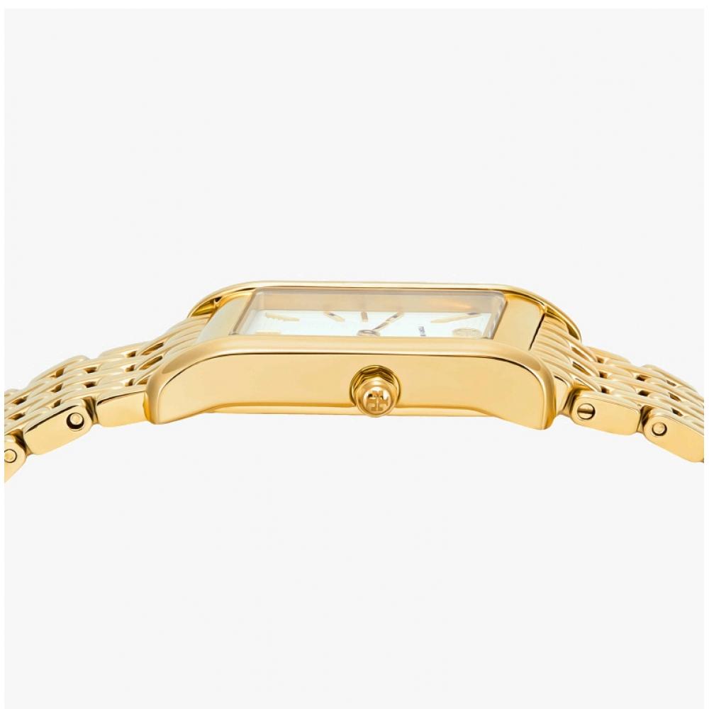 Tory Burch Eleanor Mother Of Pearl Square Women S Metal Watch Tbw1089