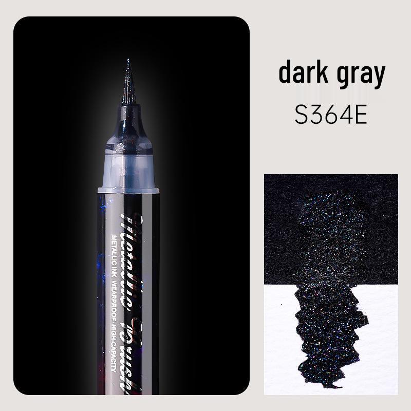 Dual-Color Glitter Acrylic Marker Pen - Soft Tip for Art & Journaling, Ideal for Students & Children, Fluorescent Watercolor Style Pens