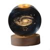 Crystal Ball Night Light Galactic System Nightlight for Living Room Ornament 6cm Round