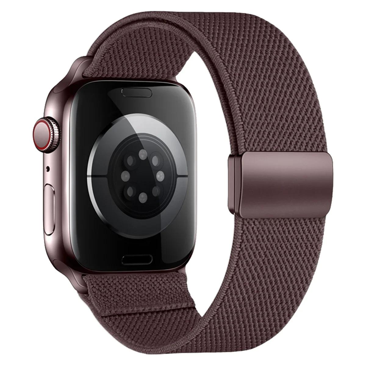 

Магнитные нейлоновые ремешки для Apple Watch Band 45мм 46мм 42мм 44мм 49мм 40 41 ремешок браслет iwatch Серии 11 10 9 7 8 6 se ultra 3 38 40 41mm