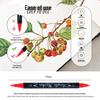 Double-headed Acrylic Marker Pens with Stackable Colors and Soft Brush Tips for Art Painting