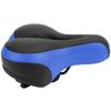 Mountain Bike Saddle Comfortable Microfiber Leather HollowCarved Spring Bike Saddle Seat(Black Blue
