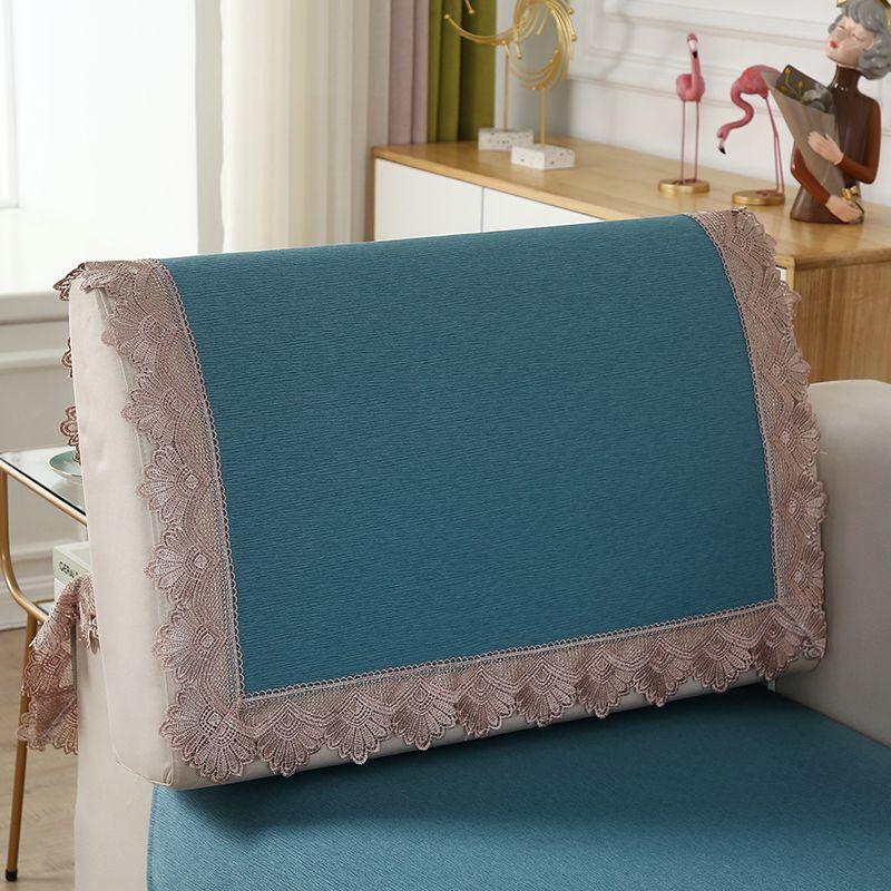 

Sofa Cover Rear Back-to-Back Towel Universal Easiest for Match Armrest Towel All Year Round Cover Towel Fabric Craft Sofa Cushion Cover Dust Cover Blue Square back towel 80*80cm