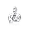 copper Sparkling Love Guitar SnowflakeCircle Dangerous Classic Charm Pendant Fine Ideal For Bracelets Do It Yourself Fine Jewellery