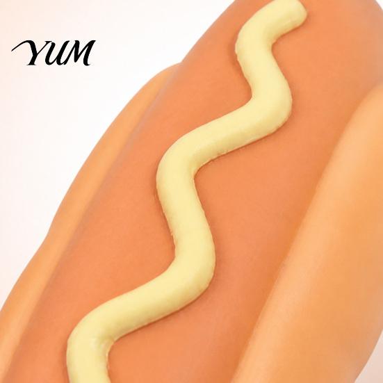 Realistic Food Shaped Squeeze Toy Giant Hot Dog Toy, 8.3" Slow Rising Unique Stress Reliever for Colleagues Soft Ball, Funny Sensory Fidget
