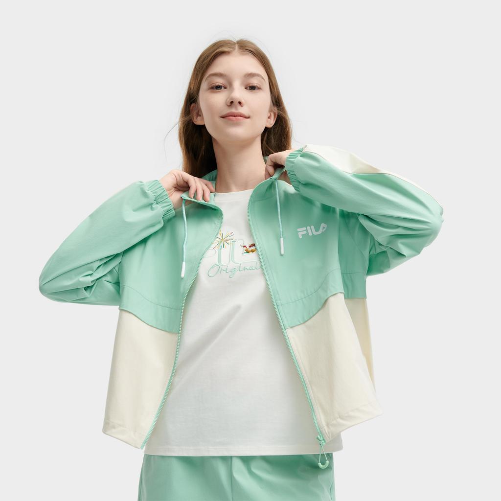 New FILA Jackets Women's Turquoise Smoke Green F11W429701FTQ