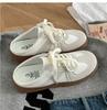 Silver Internet Celebrity Super Fire Thick-soled Bag Head Half Slippers Women's Summer Wear 2025 New Retro Lightweight Half-drag German Training Shoes