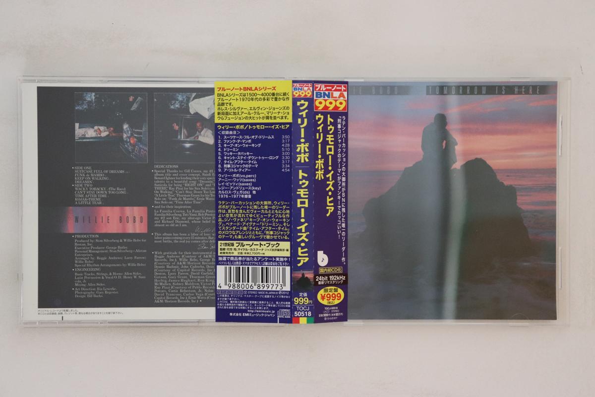 

CD WILLIE BOBO - Tomorrow is here TOCJ50518 Blue Note 2012 Japan Obi Jazz Б/У