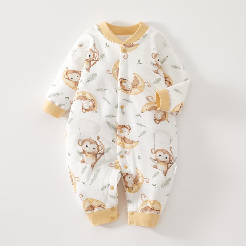 

Унисекс Стеганый Хлопковый Ромпер для Новорожденных - Бескостный Комбинезон для Младенцев и Малышей 59 cm