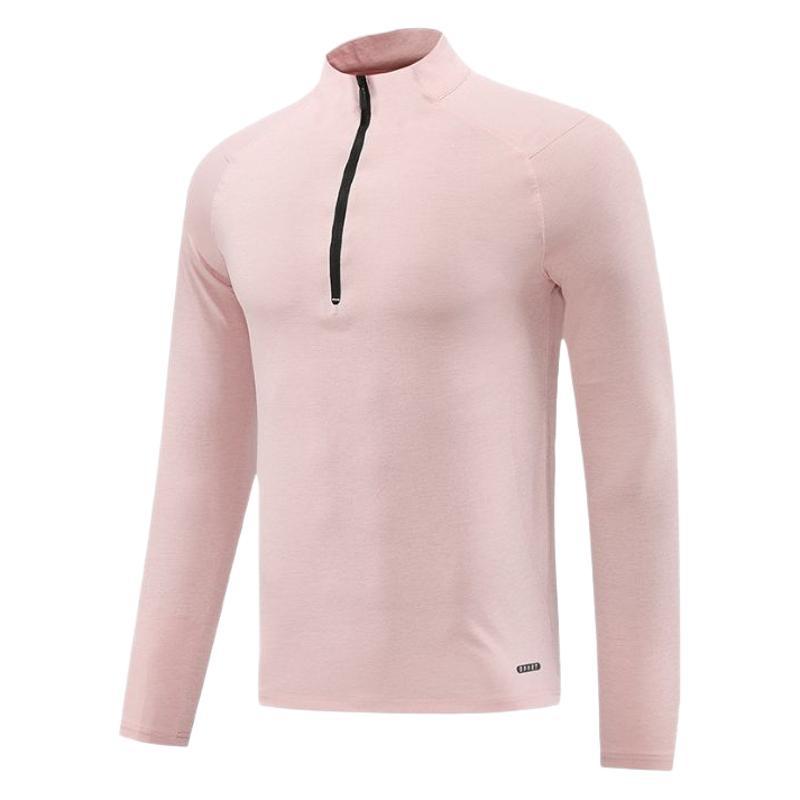 Men's Quick-Dry Long Sleeve Sun Protection T-Shirt with Half Zip for Sports & Fitness