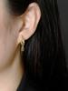 Fashion Jewelry Gold Plated 925 Sterling Silver Geometric Drop Hoop Earrings for Women Wedding Birthday Mother's Day Gift