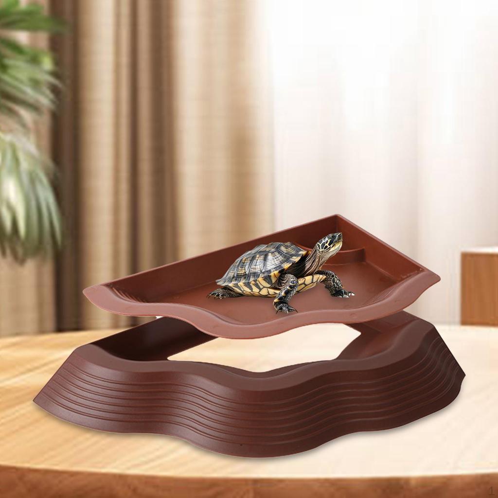 Reptile Bathing Pool for Tortoises And Bearded Dragons with Food Water Bowl