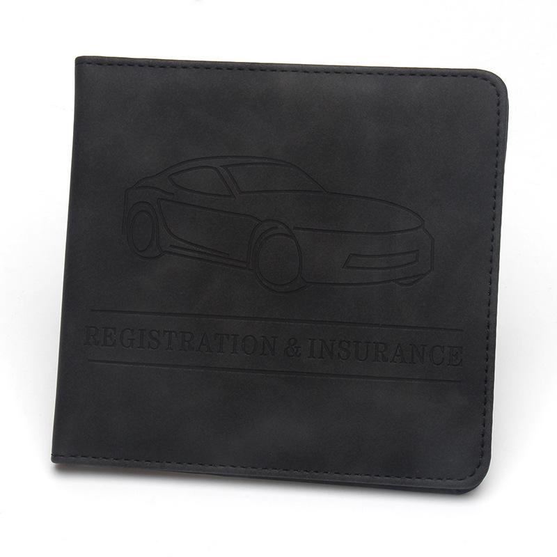 Car Registration And Insurance Holder Car Accessories Vehicle Glove Box Car Organizer Car Essential Document Card Wallet
