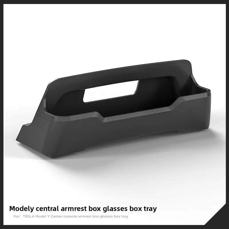 Car Sticker For Tesla Model Y 2020-2025 Armrest Box Glasses Box Tray Phone Storage Box Central Control Car Glasses Storage Car M