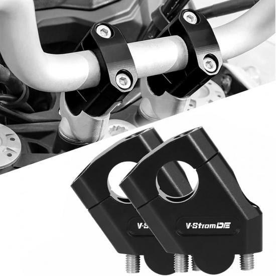 For V-STROM 800 DE VSTROM 800DE 2023 Motorcycle Handlebar Riser Motocross Heightening Clamp Mount Pit Bike Motorbike Vstrom 800 (Black 28mm)
