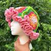 New Handmade Crocheted Color-blocked Jellyfish Hat, Fashionable and Personalized Adult Hat