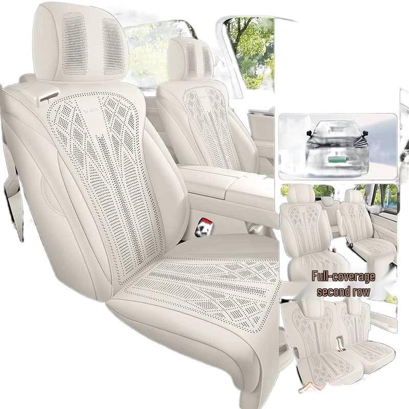 2526 Wei Pai Blue Mountain Suede Seat Cover: All-Season, Breathable, Perforated, Smart Driving Version.