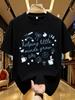 Wzm1021223creative Alphabet Printed Plus Size Unisexs Round Neck Summer Casual Short Sleeved Street Fashion Versatile Tshirt