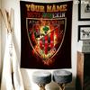 Custom Name Athletic Club Wall Tapestry Aesthetic Wall Hanging Printed Fabric Blanket Decorative Tapestries for Bedroom Living Room Home Decor