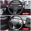 Accesorii pentru Tesla Model 3 2016-2022 Model Y -2023 Capac panou Volan Paiete Decorare Interior Decor