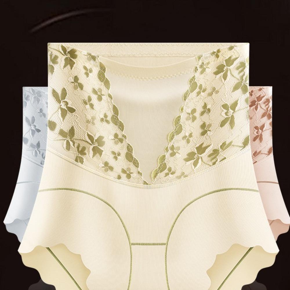 Girdle Panties Postpartum Body Shaper High Waist Lace Floral Briefs Elastic Slimming Shapers Women
