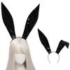 Fascia con Orecchie da Coniglio in Pelle Morbida Copricapo di Halloween Accessori per Capelli Fatti a Mano