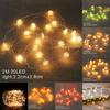 20led Hanging 2m Christmas Lights Snowflake Candy Cane Xmas Tree Powered Battery