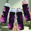 1PC Hustle Girl Purple Galaxy Quote 750ml Color Plastic Sports Water Bottle Leakproof Flip Straw Lid Suitable for Sports Office Home Use