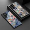 Magnetic For Magsafe Case For Samsung Galaxy S26 Ultra S25 Edge S24 S23 S22 Plus S21 FE Coastline Fish Conch Pattern Hybrid Matte Cover