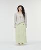 Kkalos Summer Tweed Raw-Edge Skirt, Lime