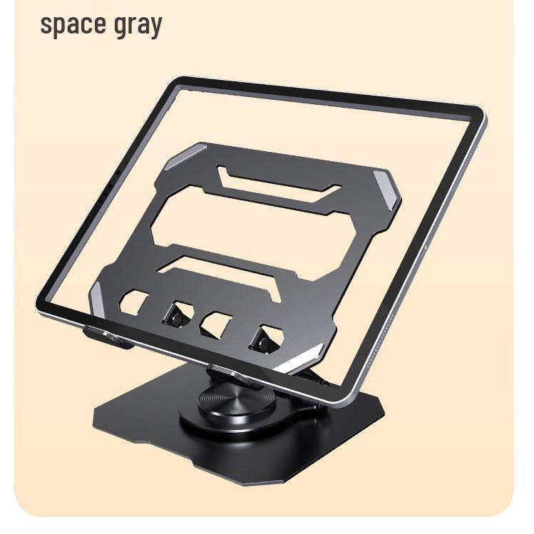 Foldable Metal Laptop & Tablet Stand with 360° Rotation and Double Rod Support