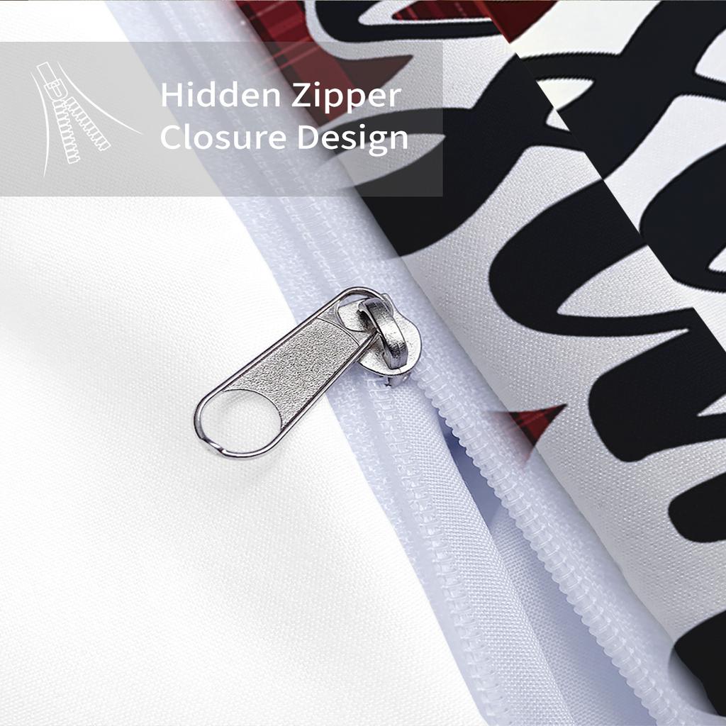 3pcs Christmas Reindeer Print Coreless Bedding Set Multiple Size Bedrooms Dormitories All Season Comfortable Machine Washable