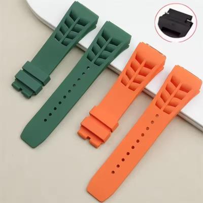 Premium-Grade Soft Silicone Strap for Richard Mille RM53/055/011/050 Men's Waterproof and Sweat Proof Rubber Bracelet 25mm