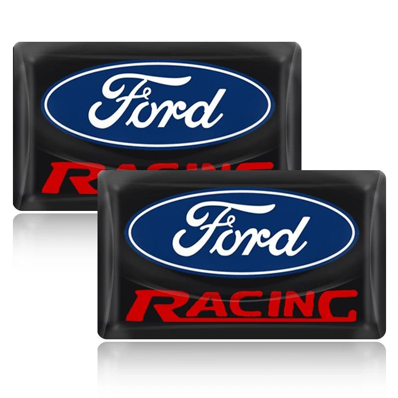 Car Styling 3D Epoxy Car Steering Wheel Dashboard Decoration Stickers For Ford Fiesta Mondeo Fusion Explorer Escape Shelby Edge CVZ1 