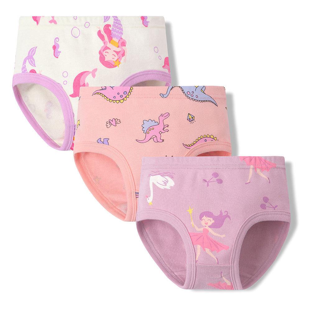 Europäische & Amerikanische 100% Baumwolle Feuchtigkeitstransportierend Atmungsaktiv Mädchen Unterwäsche Slips