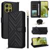 For Motorola Moto G86 Power 5G Case with Shoulder/Wrist Strap Leather Phone Cover Stand Wallet